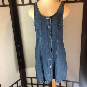 American Eagle Outfitters jeans jumper/ sundress size 6 /blue w/white stitching